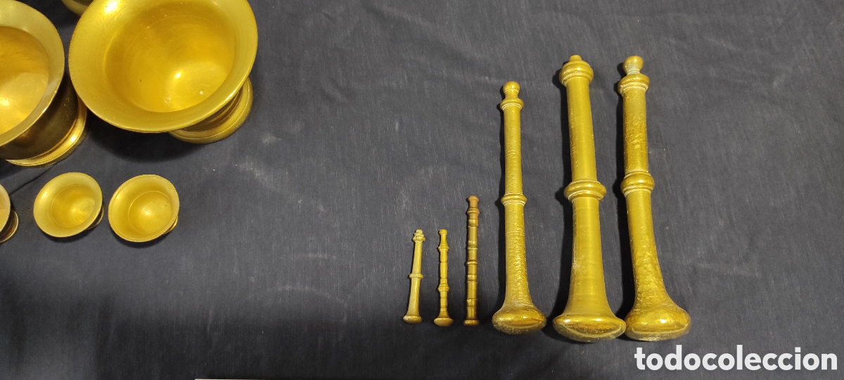 Antig&uuml;edades: Lote de seis almireces / morteros de bronce - Foto 18