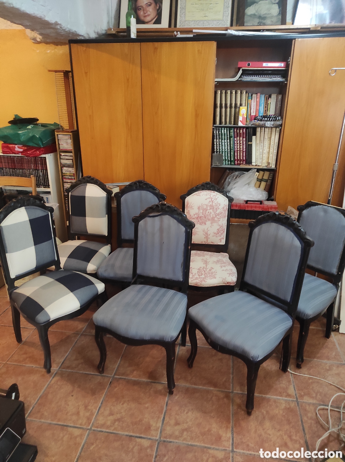 Antig&uuml;edades: Conjunto de sillas Isabelinas - Foto 4