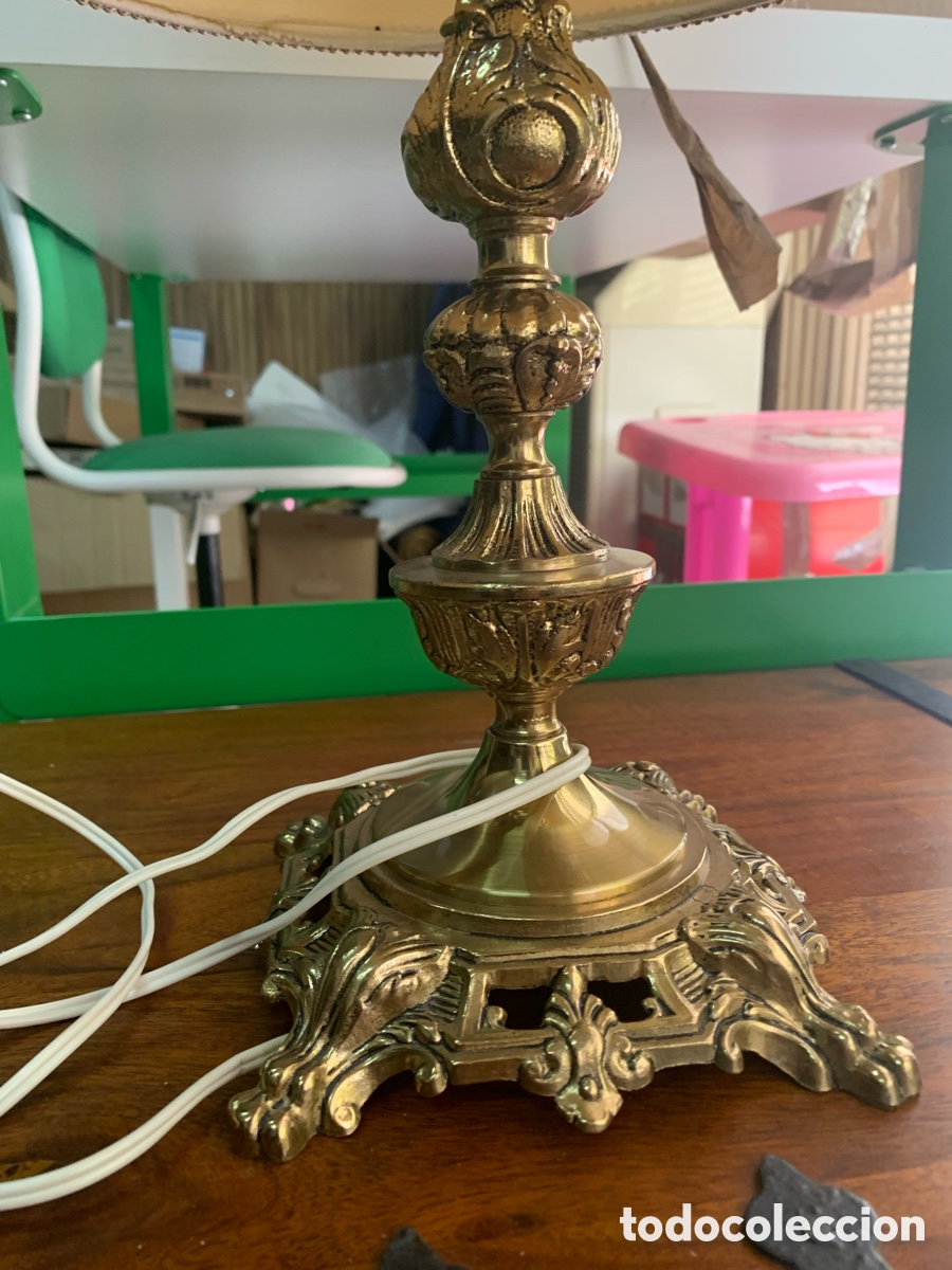 Antig&uuml;edades: 02_ l&aacute;mpara de bronce - Foto 2