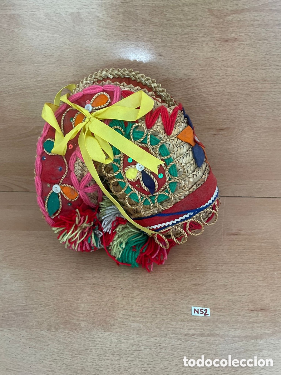 Antig&uuml;edades: sombrero o gorra paja de Montehermos - Foto 2