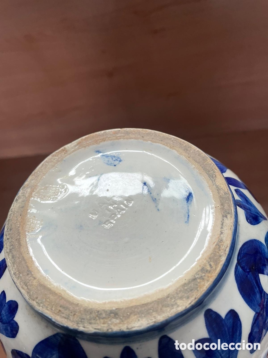 Antig&uuml;edades: Jarr&oacute;n de loza azul cobalto - Foto 3