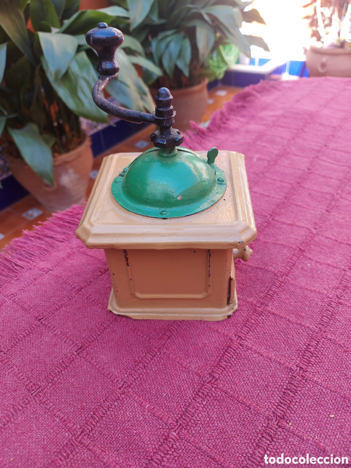 Antig&uuml;edades: MOLINILLO DE CAFE ELMA MARRON Y VERDE - Foto 3