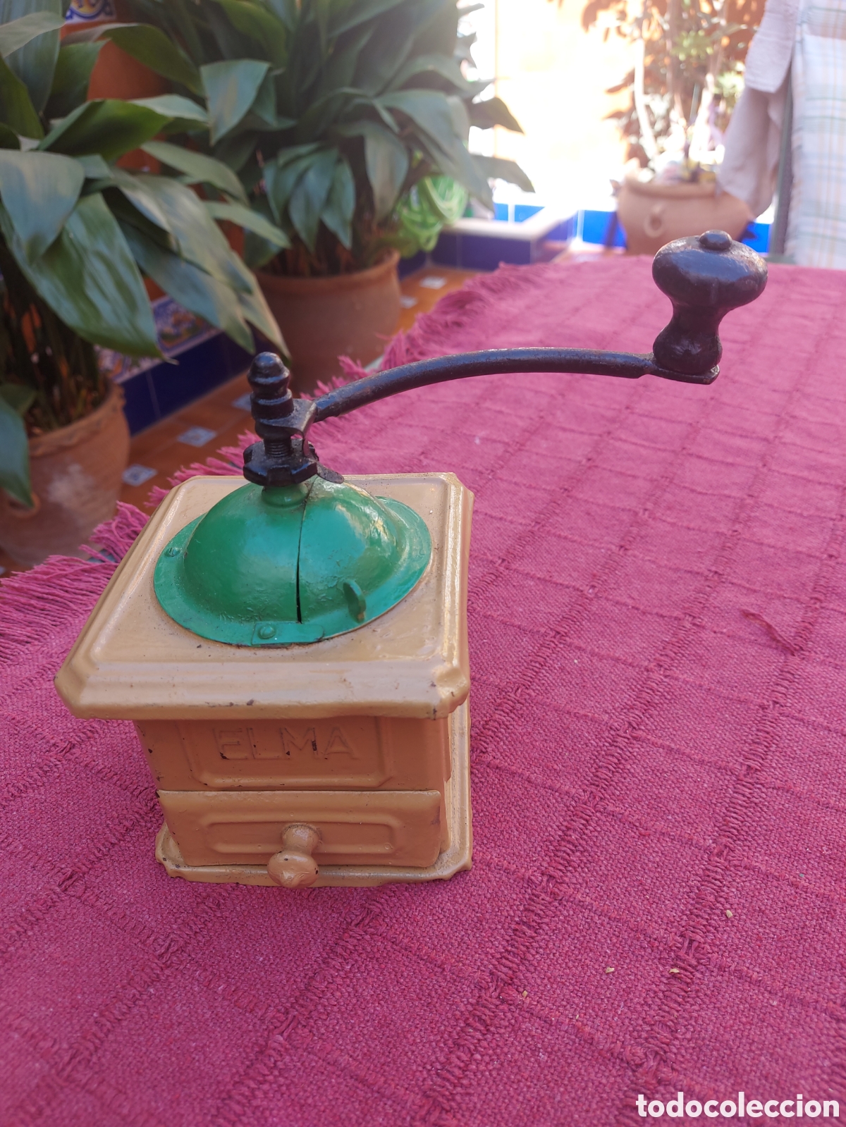 Antig&uuml;edades: MOLINILLO DE CAFE ELMA MARRON Y VERDE - Foto 4