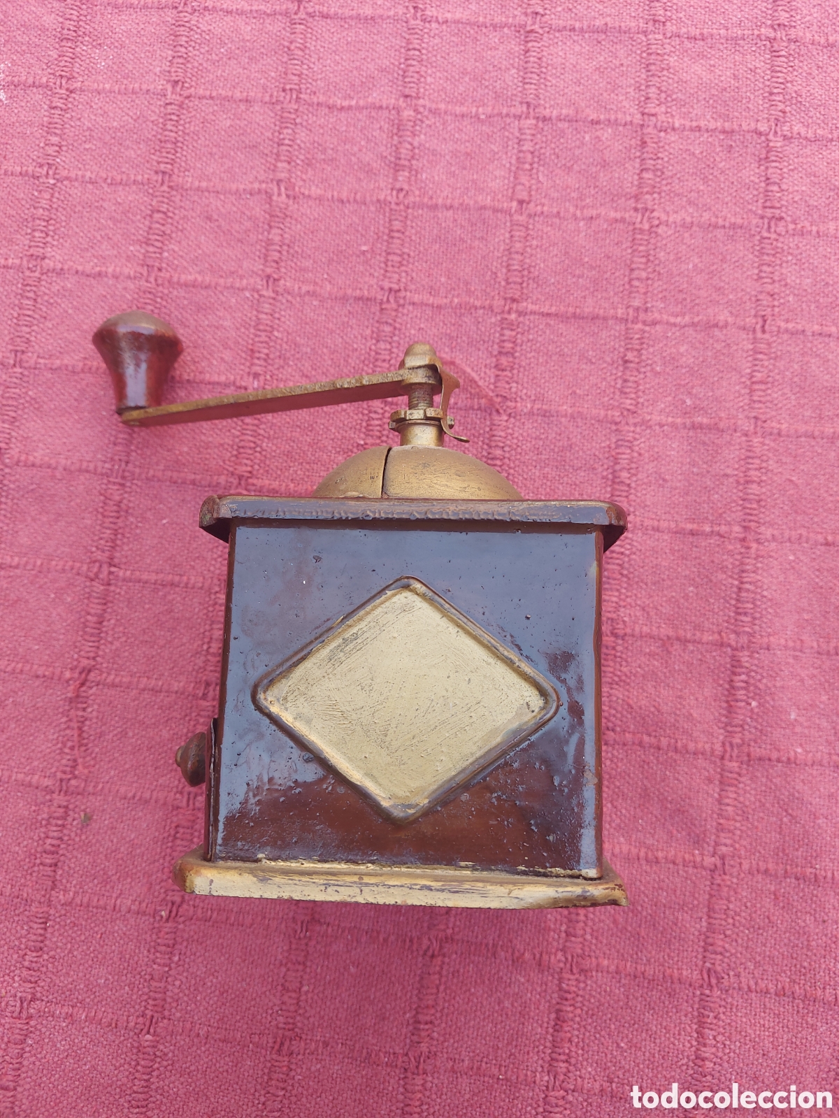 Antig&uuml;edades: MOLINILLO DE CAFE ELMA MARR&Oacute;N Y DORADO - Foto 2