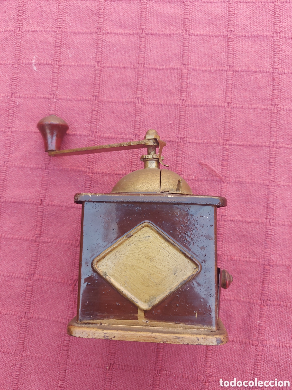 Antig&uuml;edades: MOLINILLO DE CAFE ELMA MARR&Oacute;N Y DORADO - Foto 4