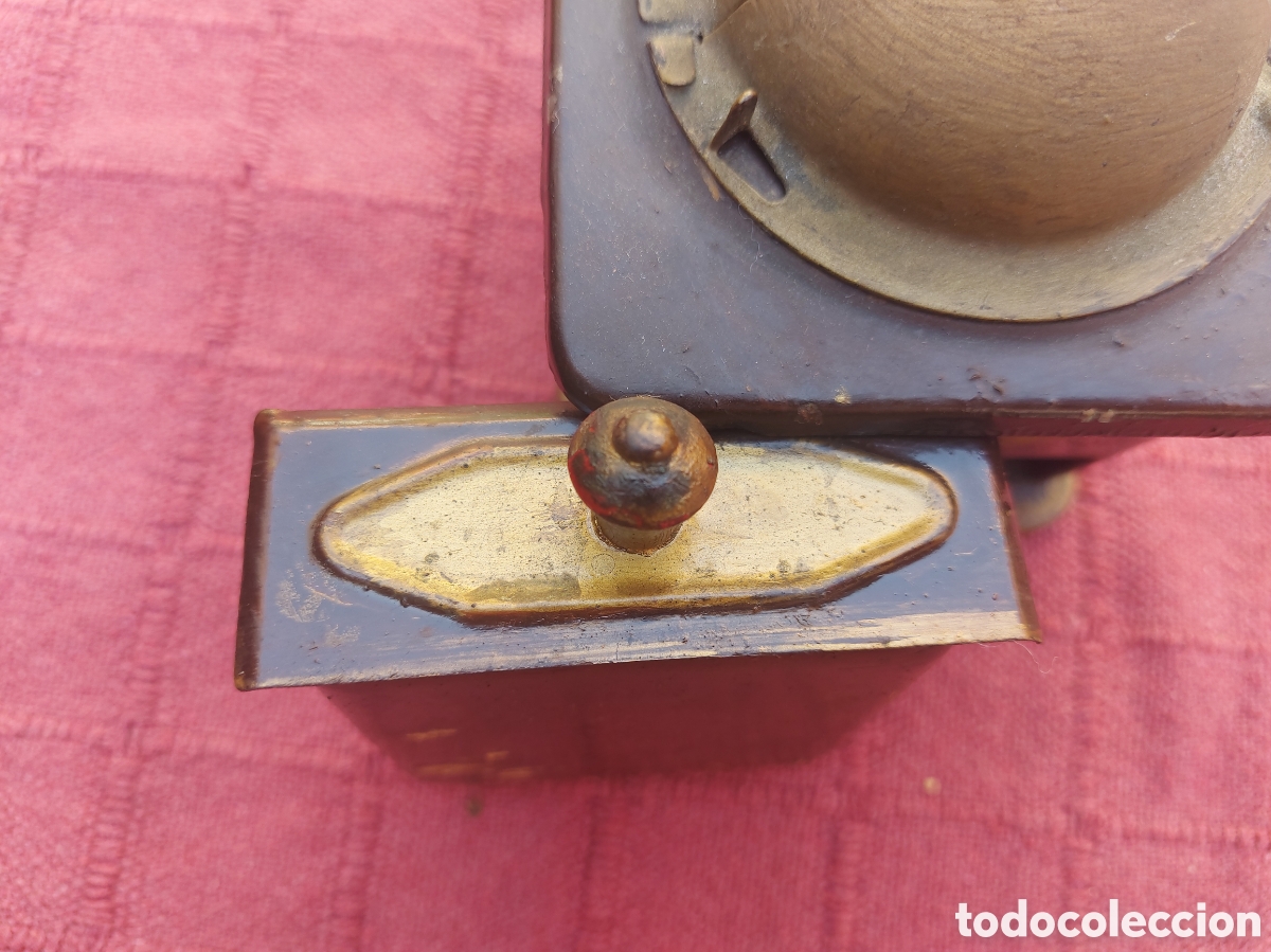 Antig&uuml;edades: MOLINILLO DE CAFE ELMA MARR&Oacute;N Y DORADO - Foto 8