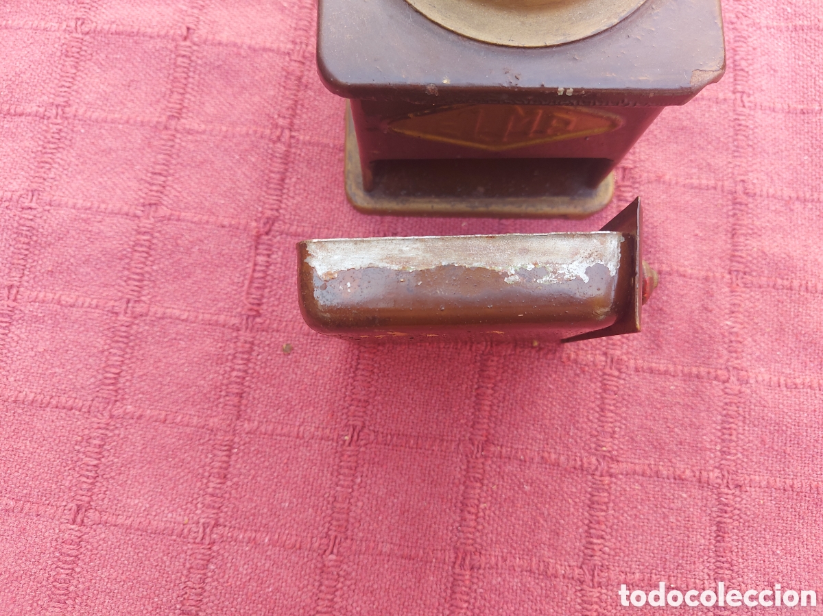 Antig&uuml;edades: MOLINILLO DE CAFE ELMA MARR&Oacute;N Y DORADO - Foto 11
