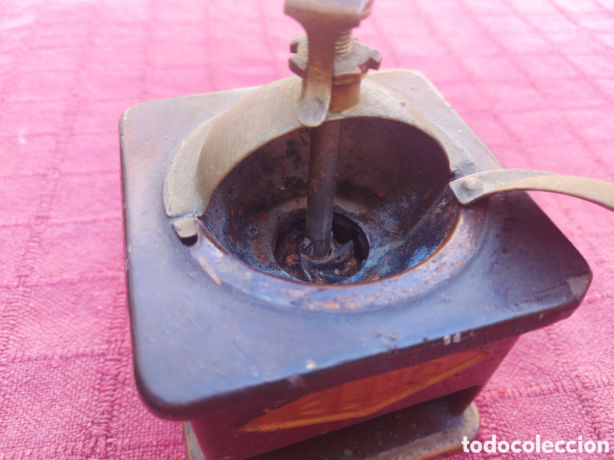 Antig&uuml;edades: MOLINILLO DE CAFE ELMA MARR&Oacute;N Y DORADO - Foto 13