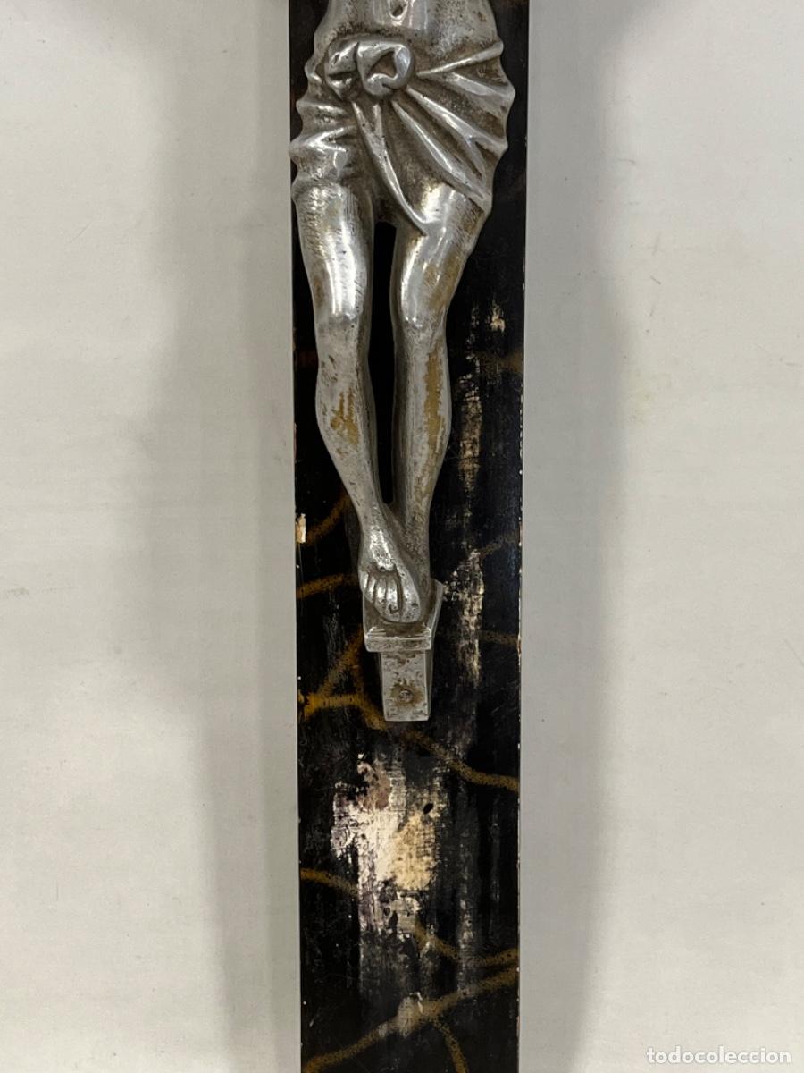 Antig&uuml;edades: Bonito cristo crucificado de aluminio.A5 - Foto 4