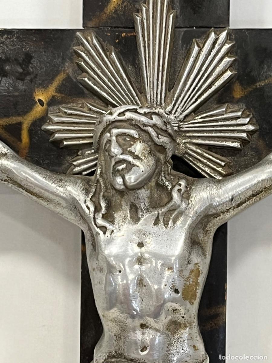 Antig&uuml;edades: Bonito cristo crucificado de aluminio.A5 - Foto 6