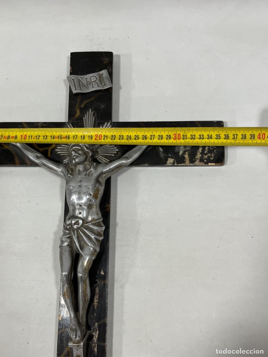 Antig&uuml;edades: Bonito cristo crucificado de aluminio.A5 - Foto 10