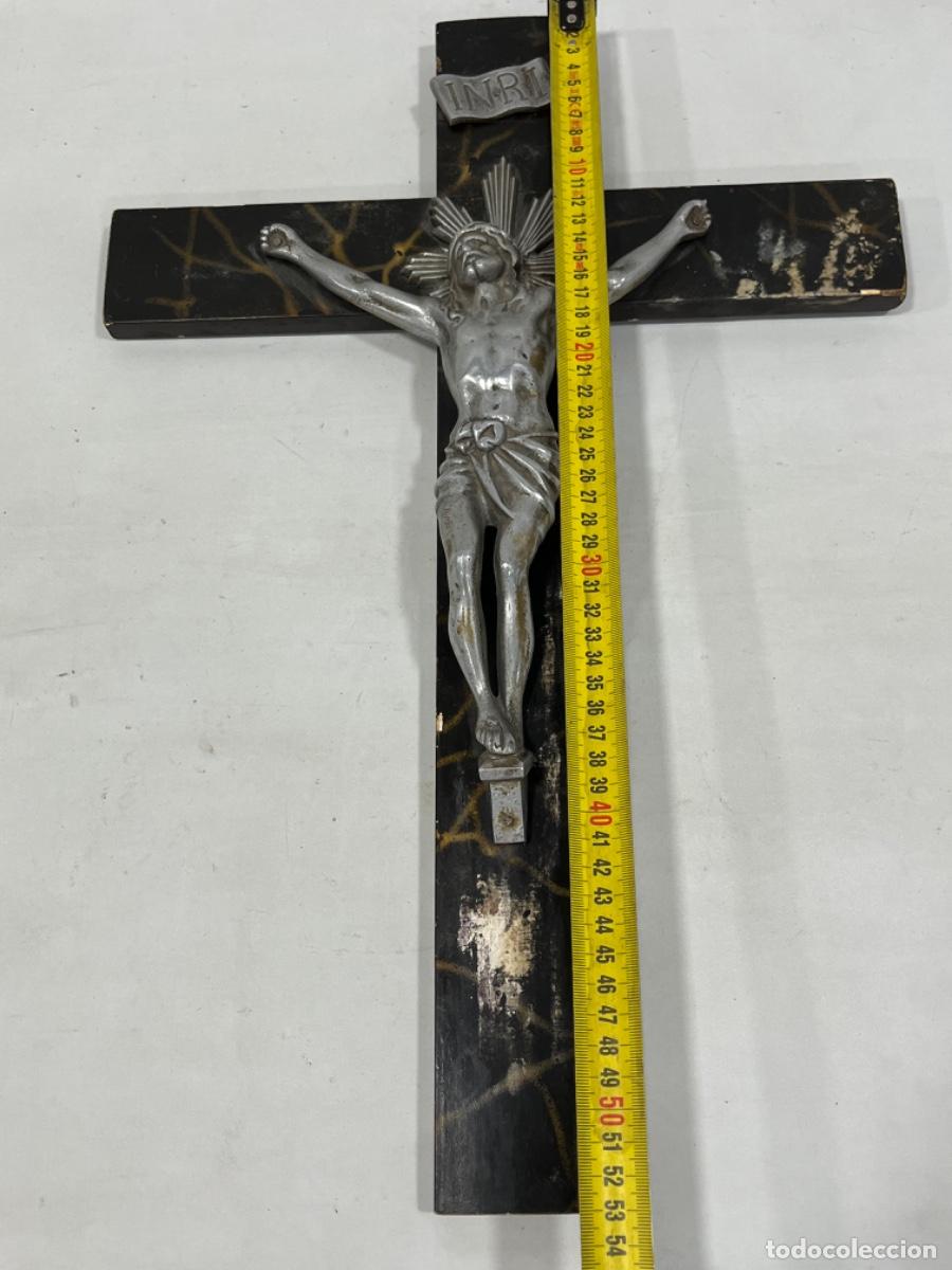 Antig&uuml;edades: Bonito cristo crucificado de aluminio.A5 - Foto 11