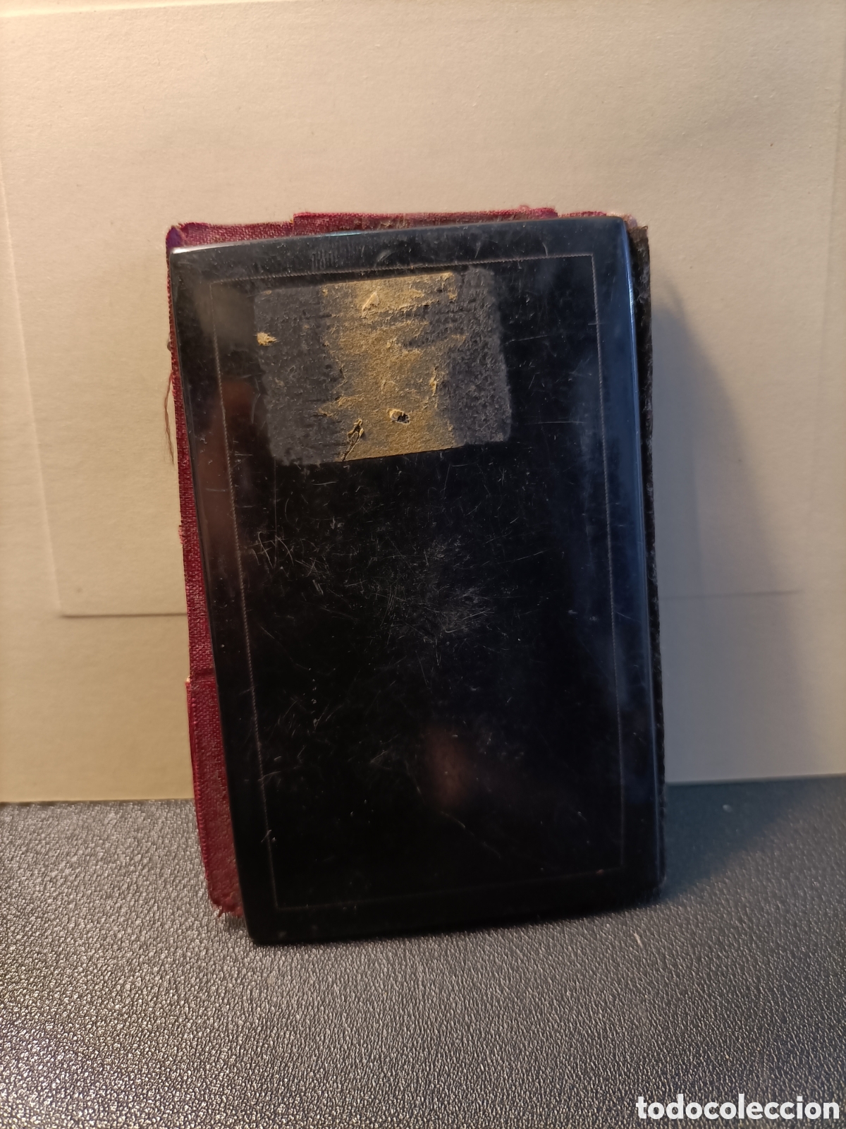 Antig&uuml;edades: Carnet de baile, plata y concha, siglo XIX. - Foto 2