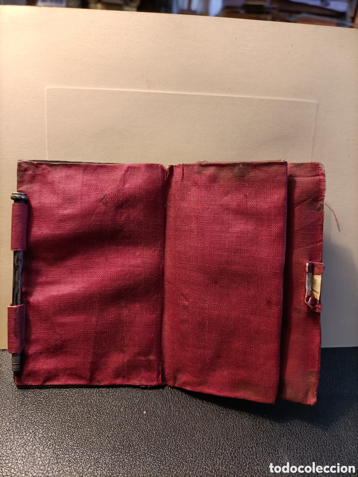 Antig&uuml;edades: Carnet de baile, plata y concha, siglo XIX. - Foto 3