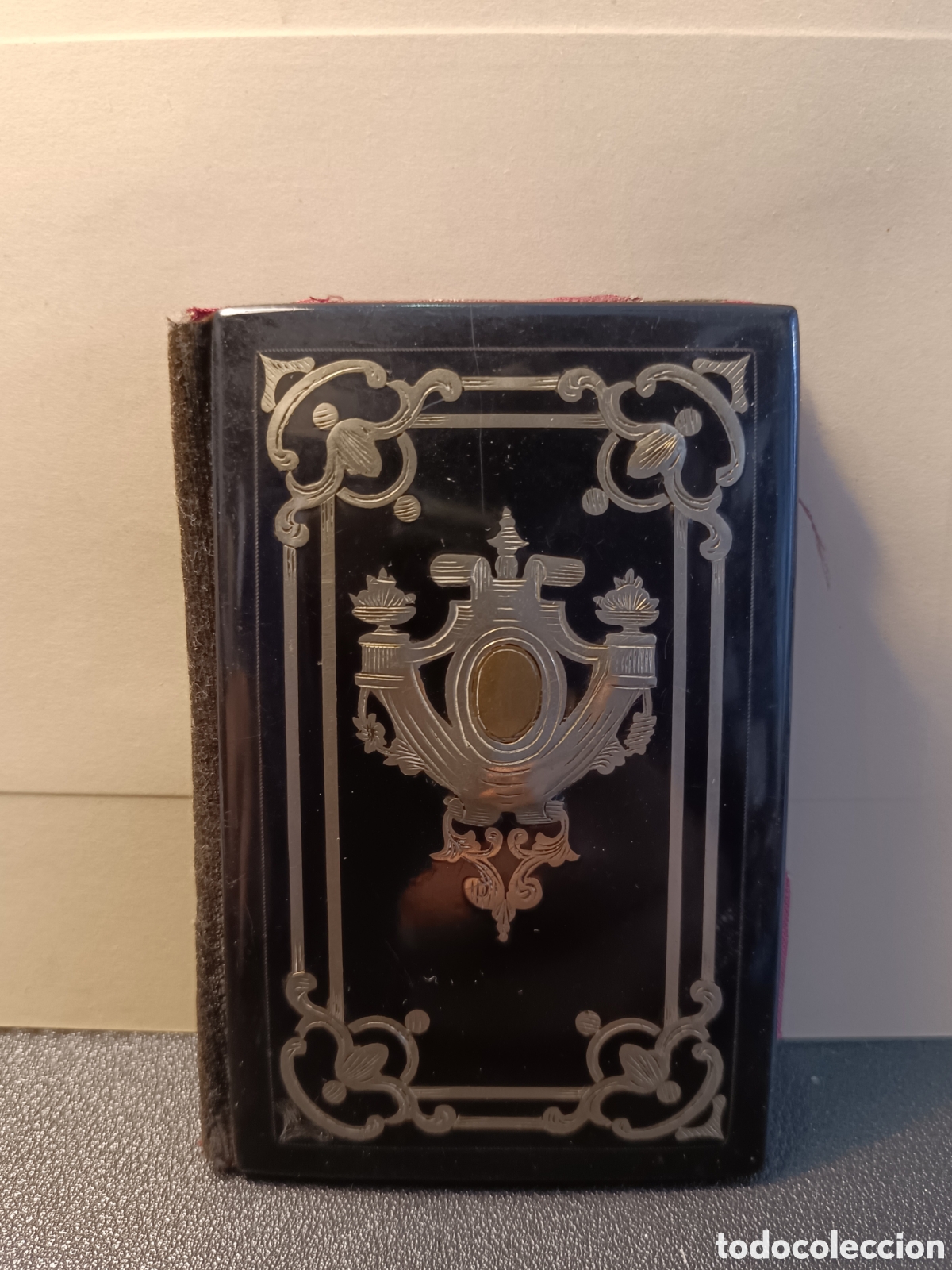 Antig&uuml;edades: Carnet de baile, plata y concha, siglo XIX. - Foto 1