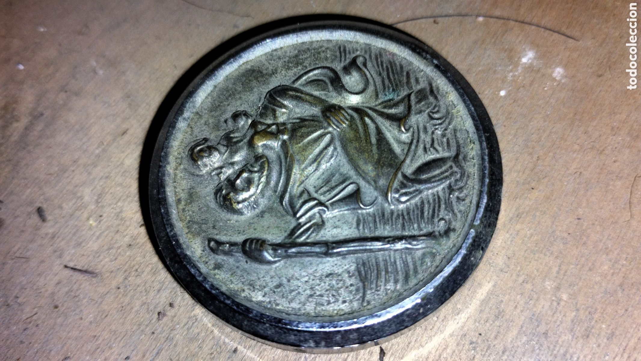 Antig&uuml;edades: PLACA DE SAN CRISTOBAL PARA SALPICADERO DE AUTOMOVIL - Foto 1