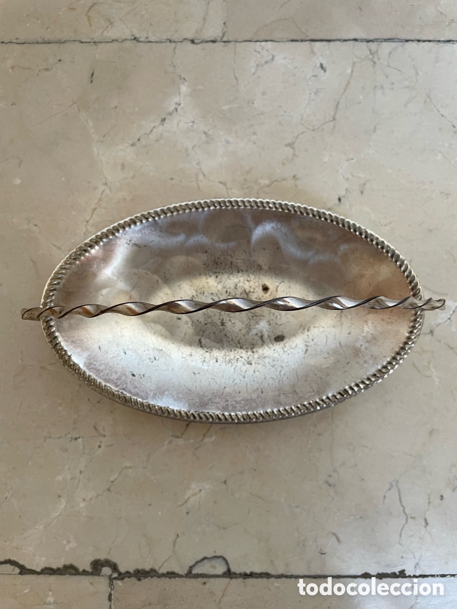 Antig&uuml;edades: Peque&ntilde;a bandeja plateada - Foto 3