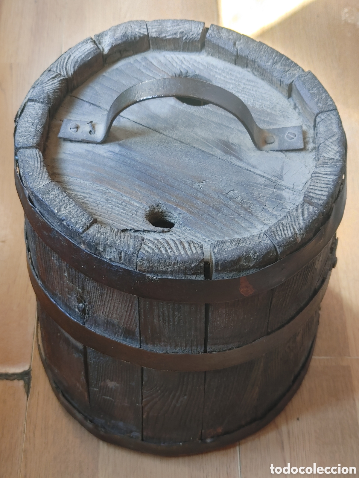Antig&uuml;edades: Antiguo peque&ntilde;o tonel de vino - Foto 5