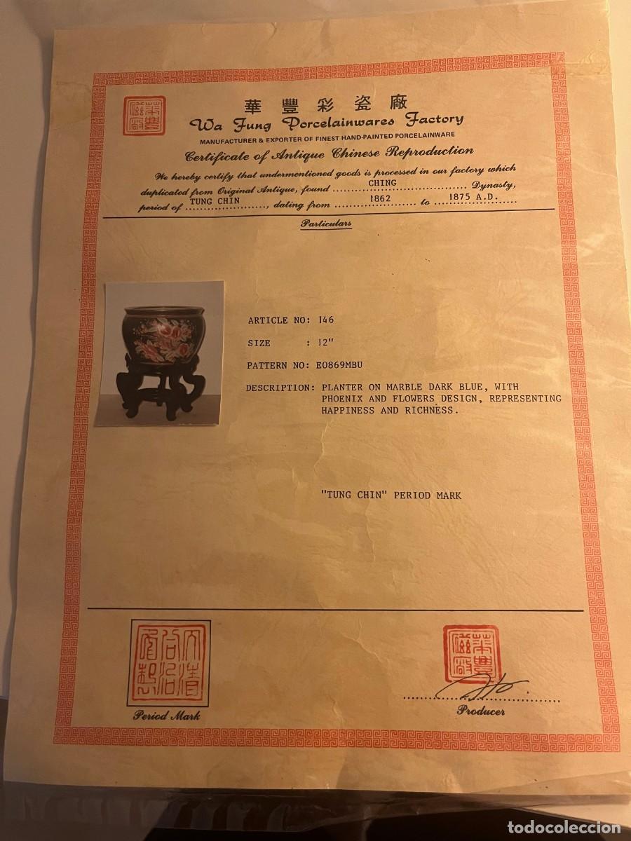 Antig&uuml;edades: Jarrones chinos con certificados de autenticidad. - Foto 4