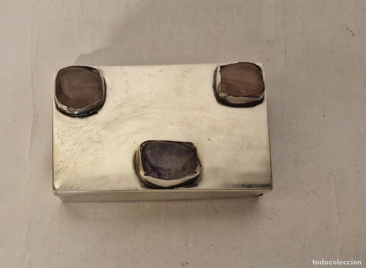 Antig&uuml;edades: Caja palmatoria de plata con vela - Foto 2