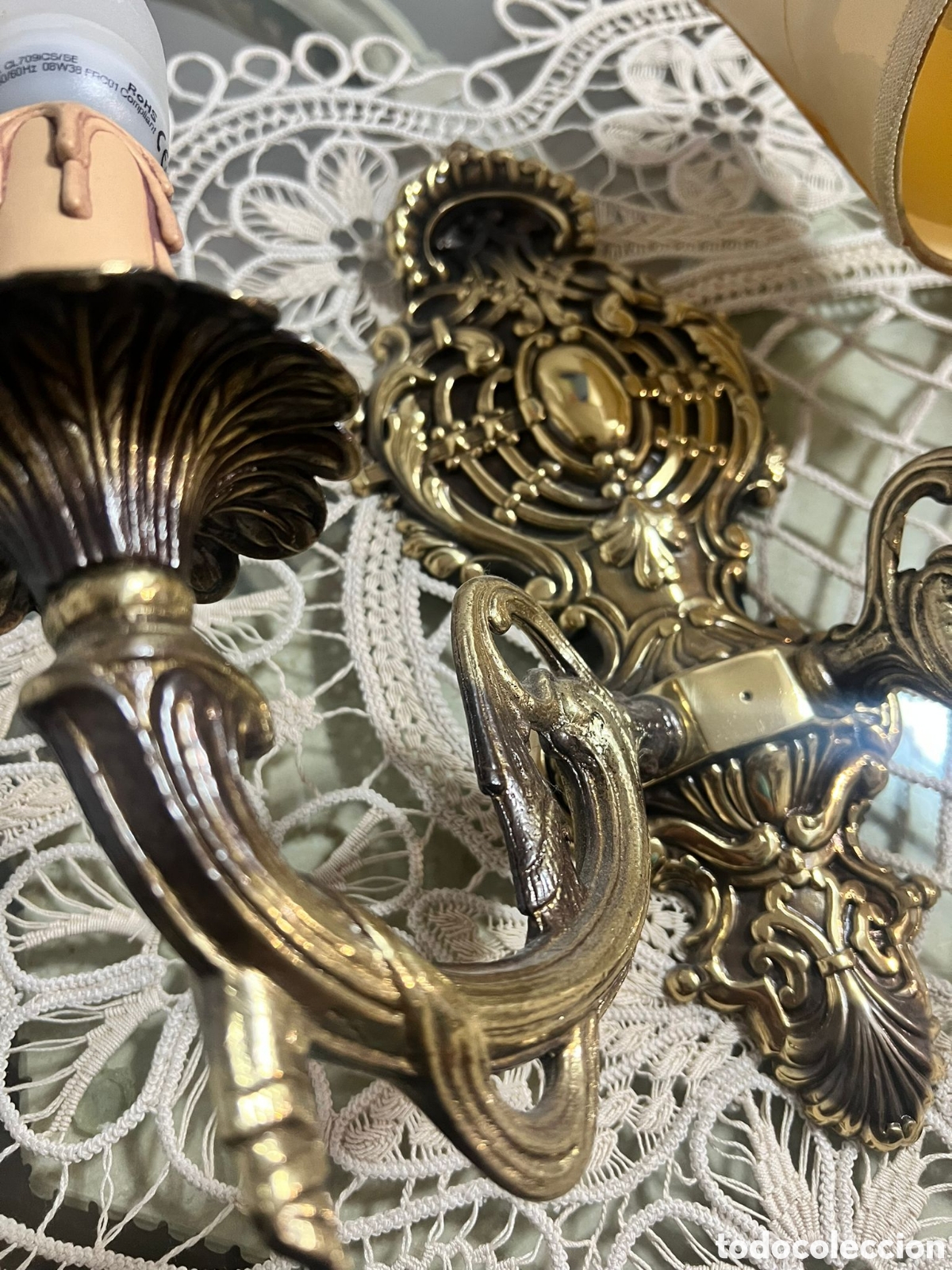 Antig&uuml;edades: Aplique de bronce de pared - Foto 3