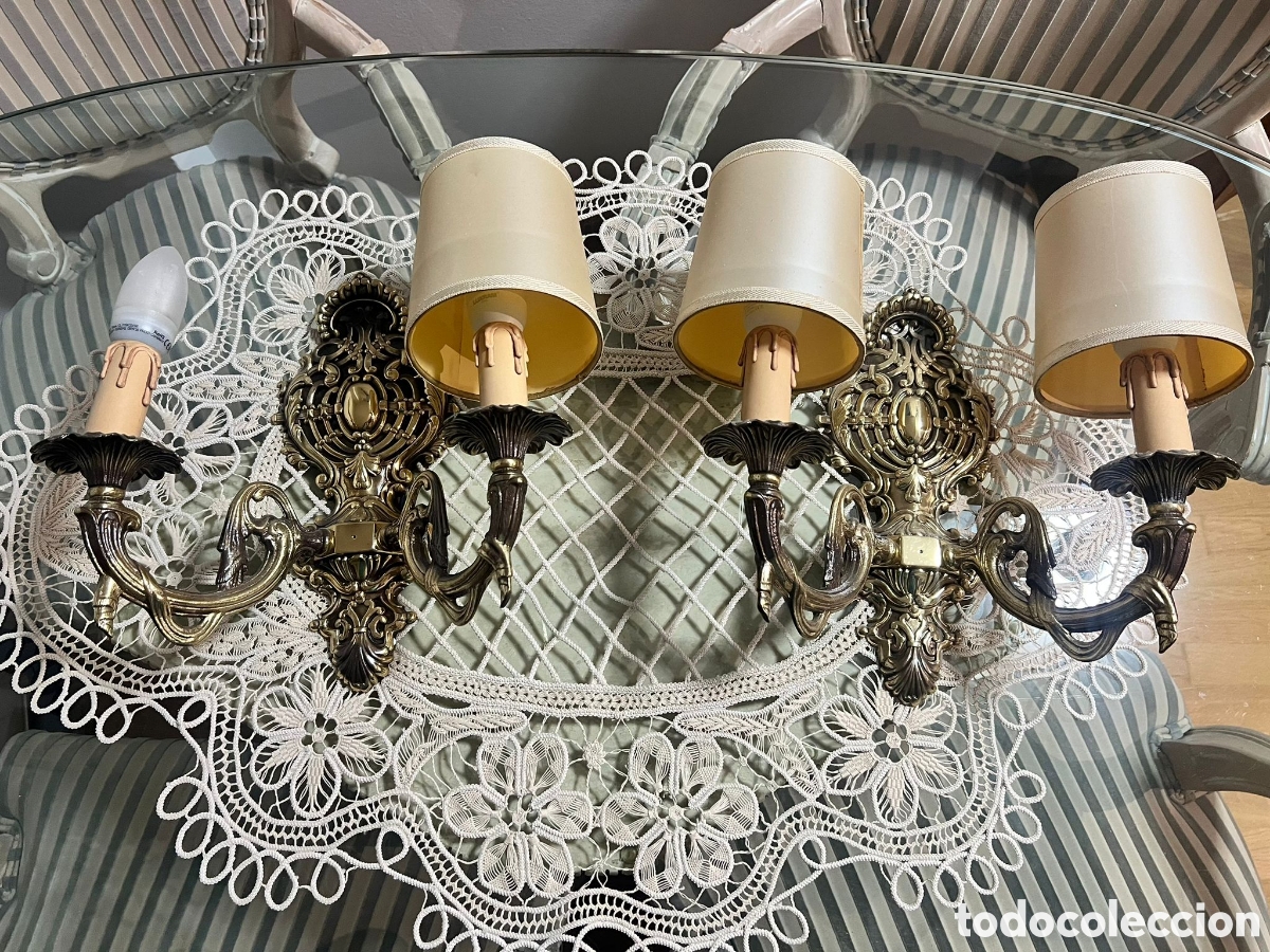 Antig&uuml;edades: Aplique de bronce de pared - Foto 1