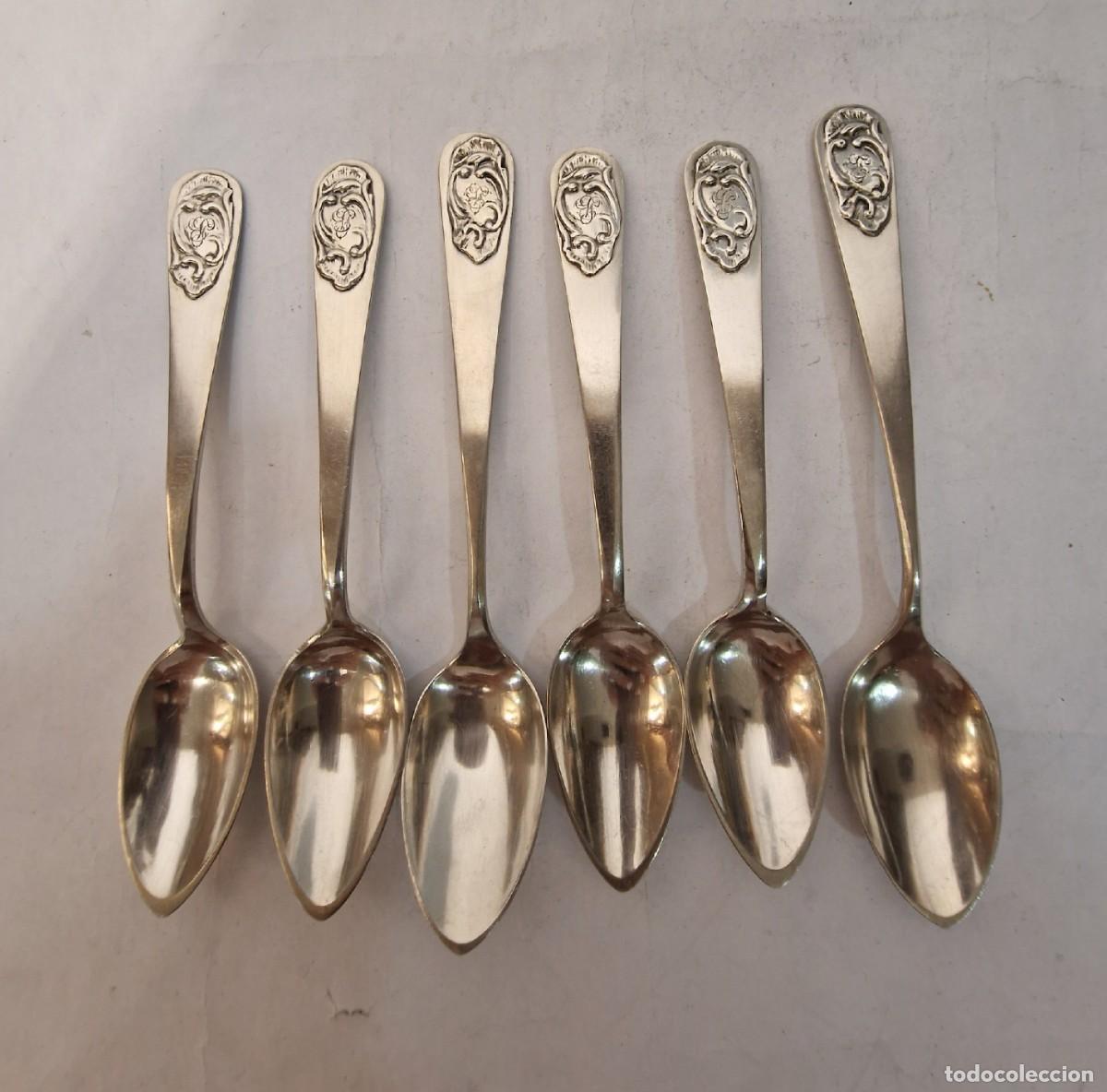 Antig&uuml;edades: Cucharillas de plata para caf&eacute; o postre - Foto 1