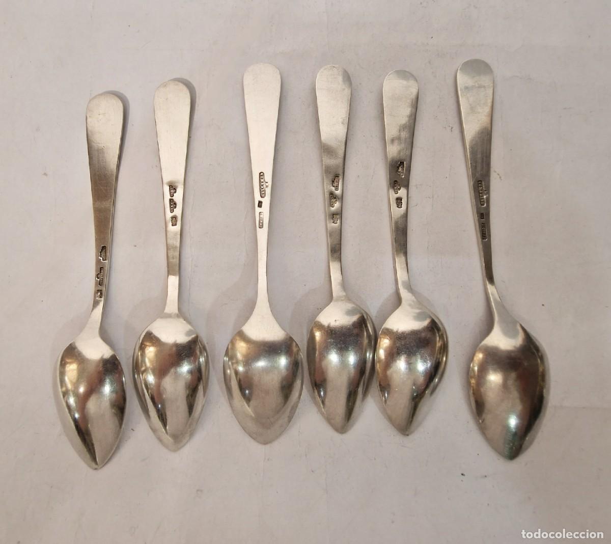 Antig&uuml;edades: Cucharillas de plata para caf&eacute; o postre - Foto 3