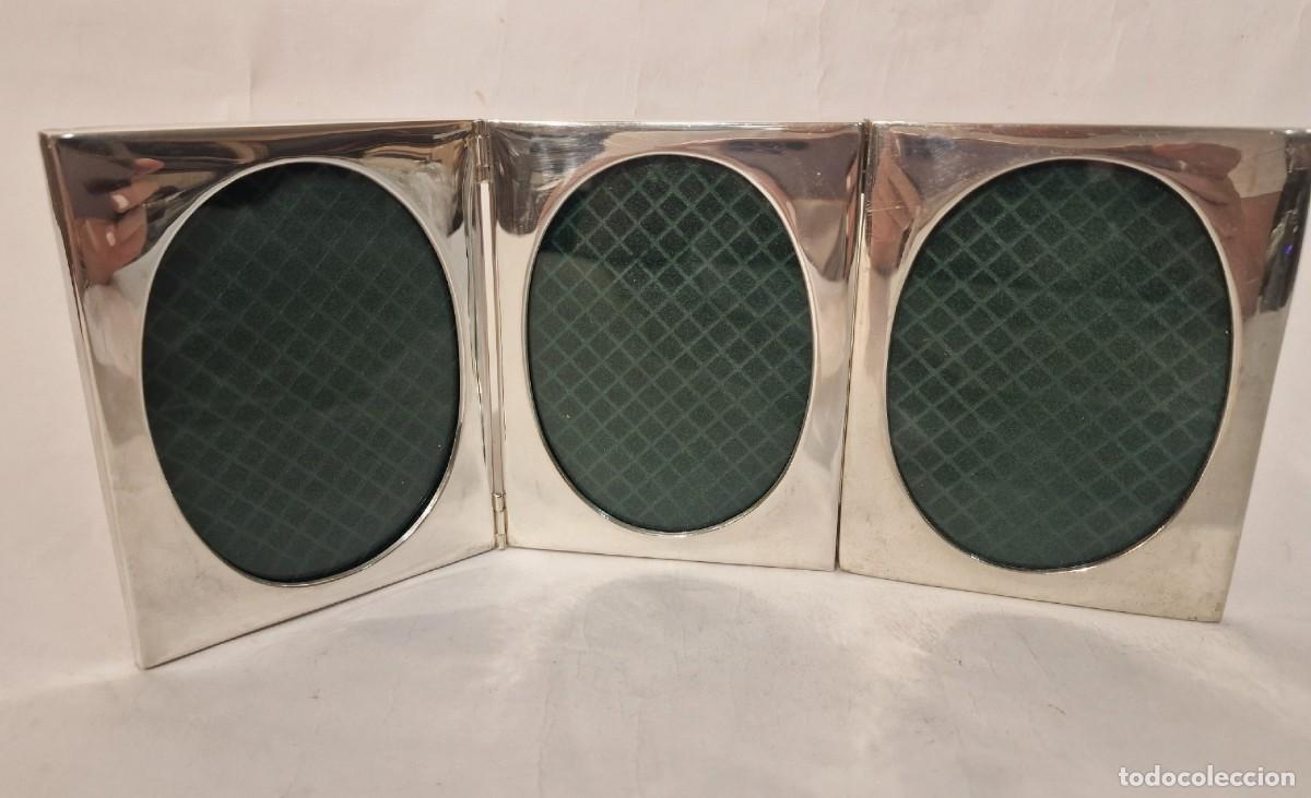 Antig&uuml;edades: Marco triple de plata - Foto 1