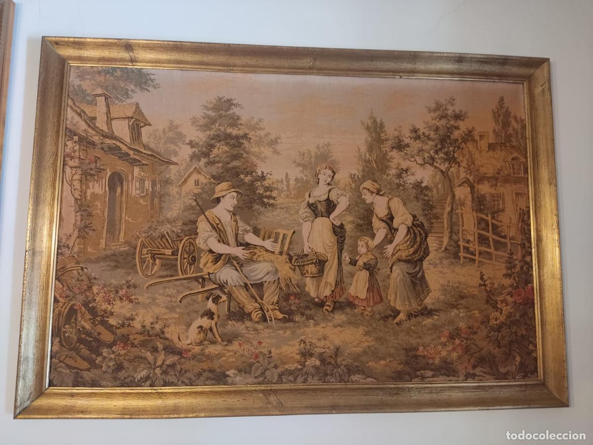 Antig&uuml;edades: Tapiz costumbrista 2 uds - Foto 4
