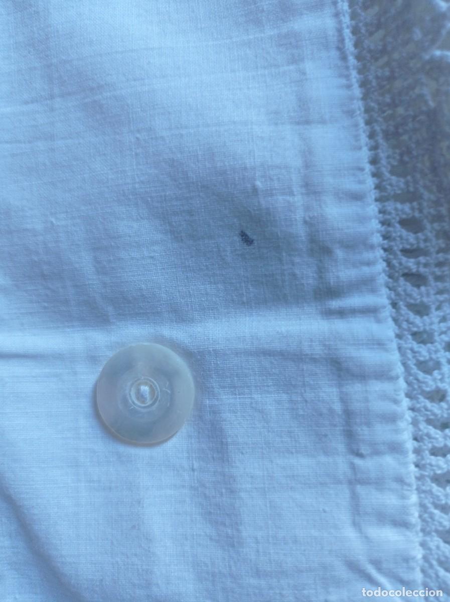 Antig&uuml;edades: FUNDA DE ALMOHADA DE ALGOD&Ograve;N CON PUNTILLA DE GANCHILLO - Foto 5
