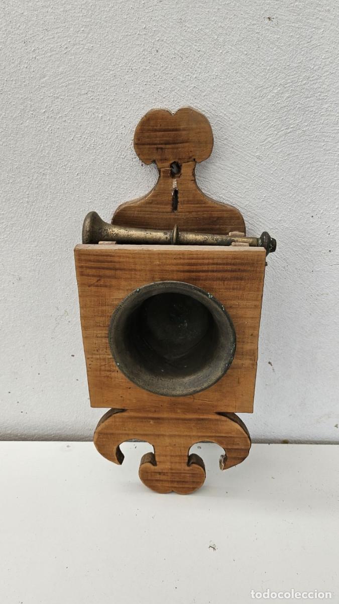 Antig&uuml;edades: mortero de bronce antiguo con mueble de colgar - Foto 1
