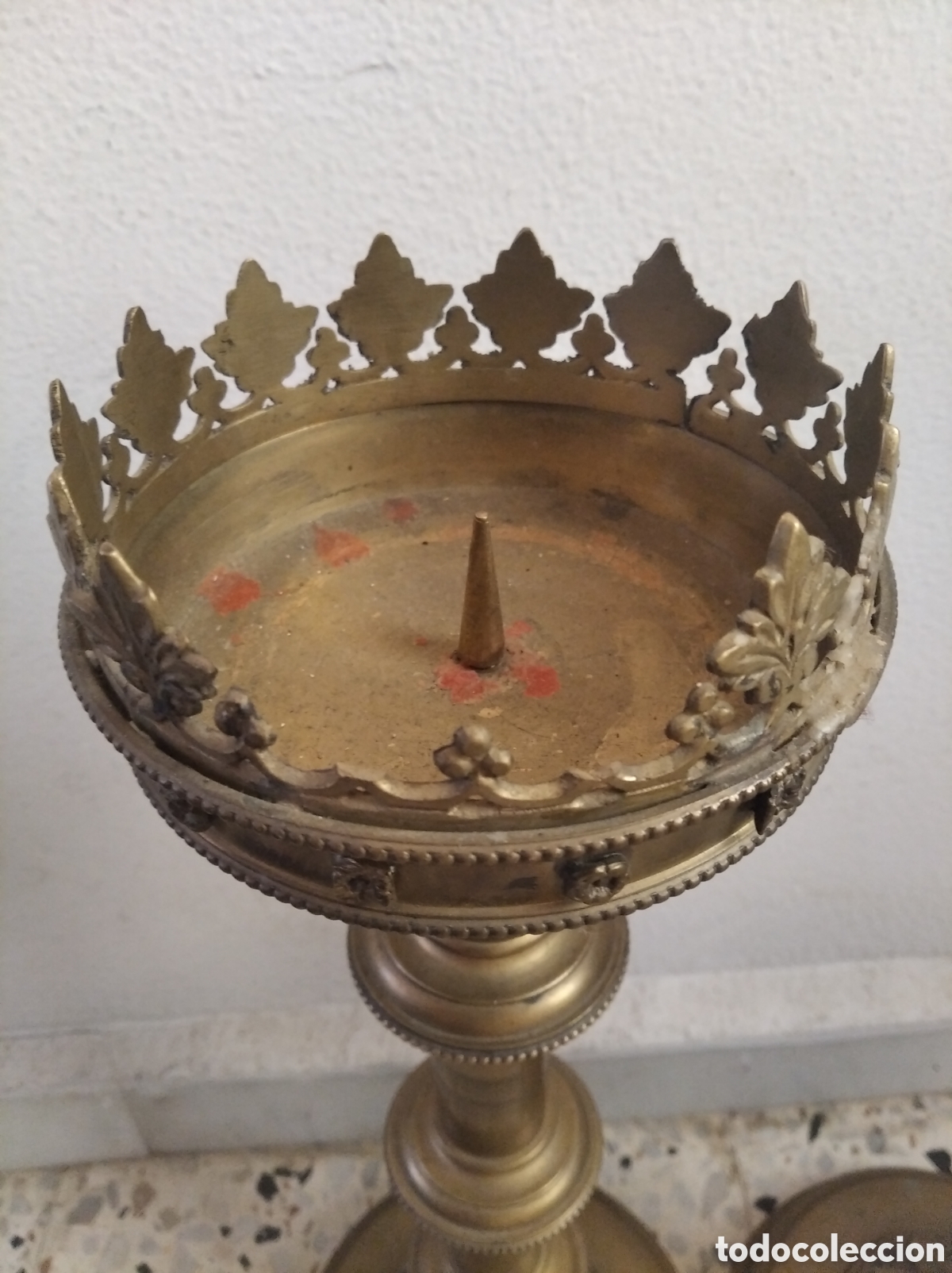 Antig&uuml;edades: Pareja de candeleros - Foto 5