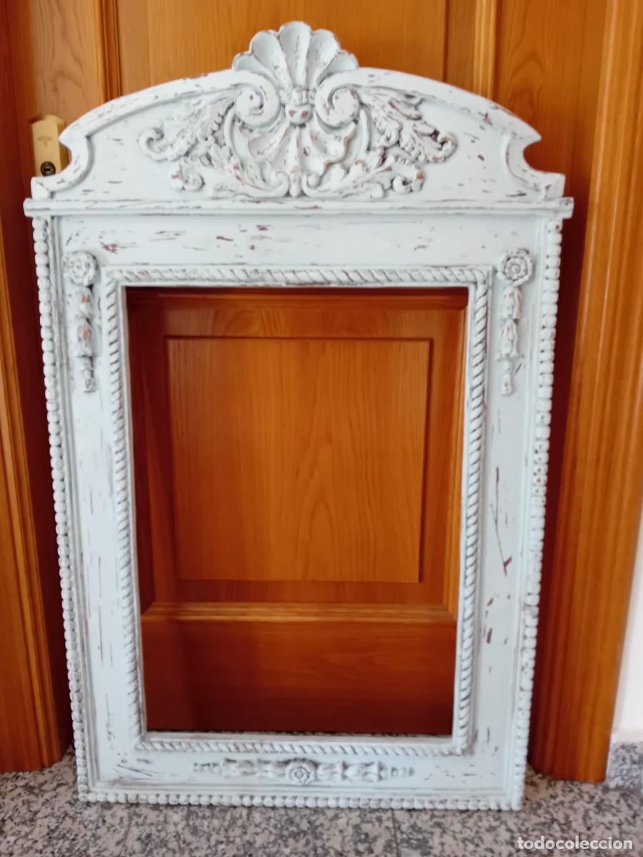 Antig&uuml;edades: Marco tipo cornucopia con decoraci&oacute;n decap&eacute; estilo antiguo - Foto 1