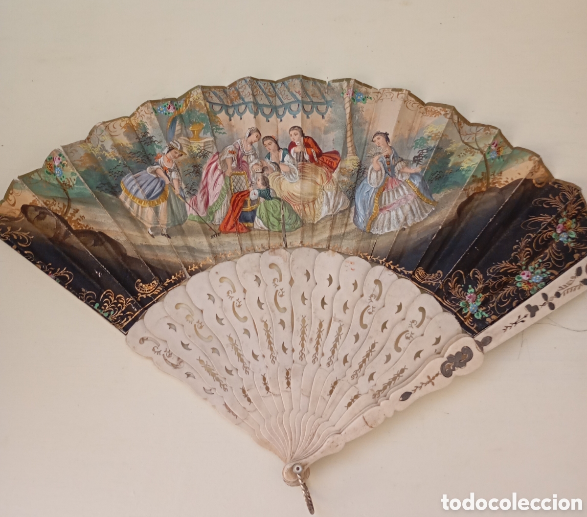 Antig&uuml;edades: Antiguo precioso abanico - Foto 4