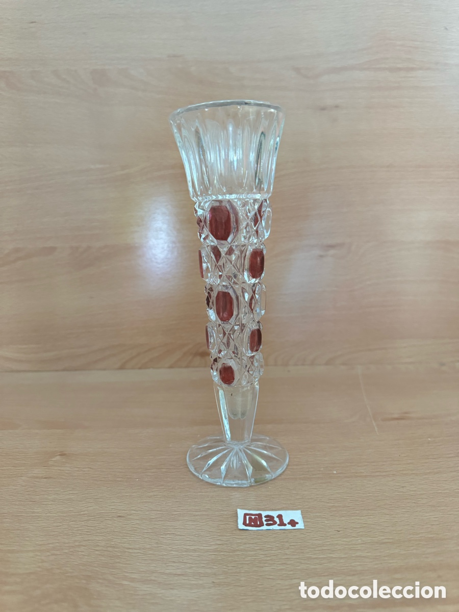 Antig&uuml;edades: JARRON VIOLETERO VINTAGE DE CRISTAL - Foto 1