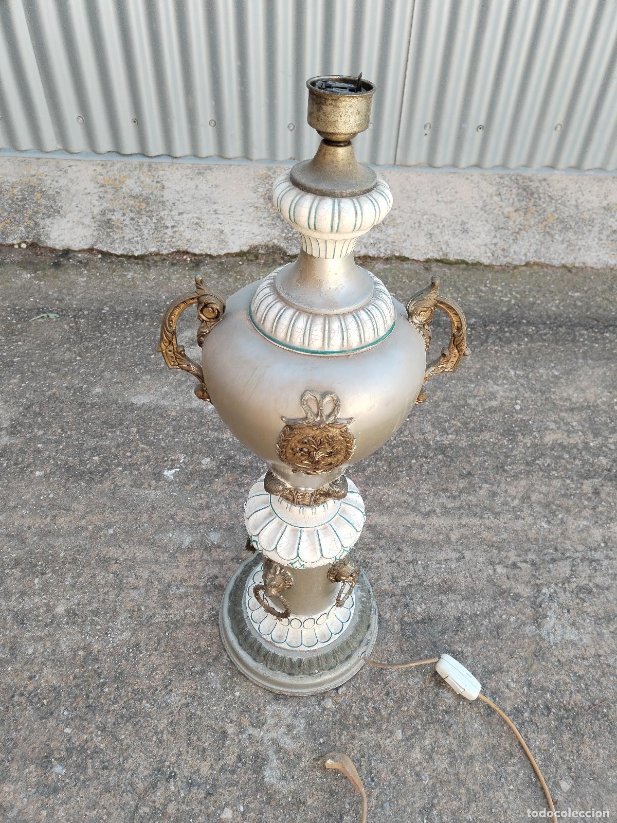 Antig&uuml;edades: lampara antigua de ceramica - Foto 2