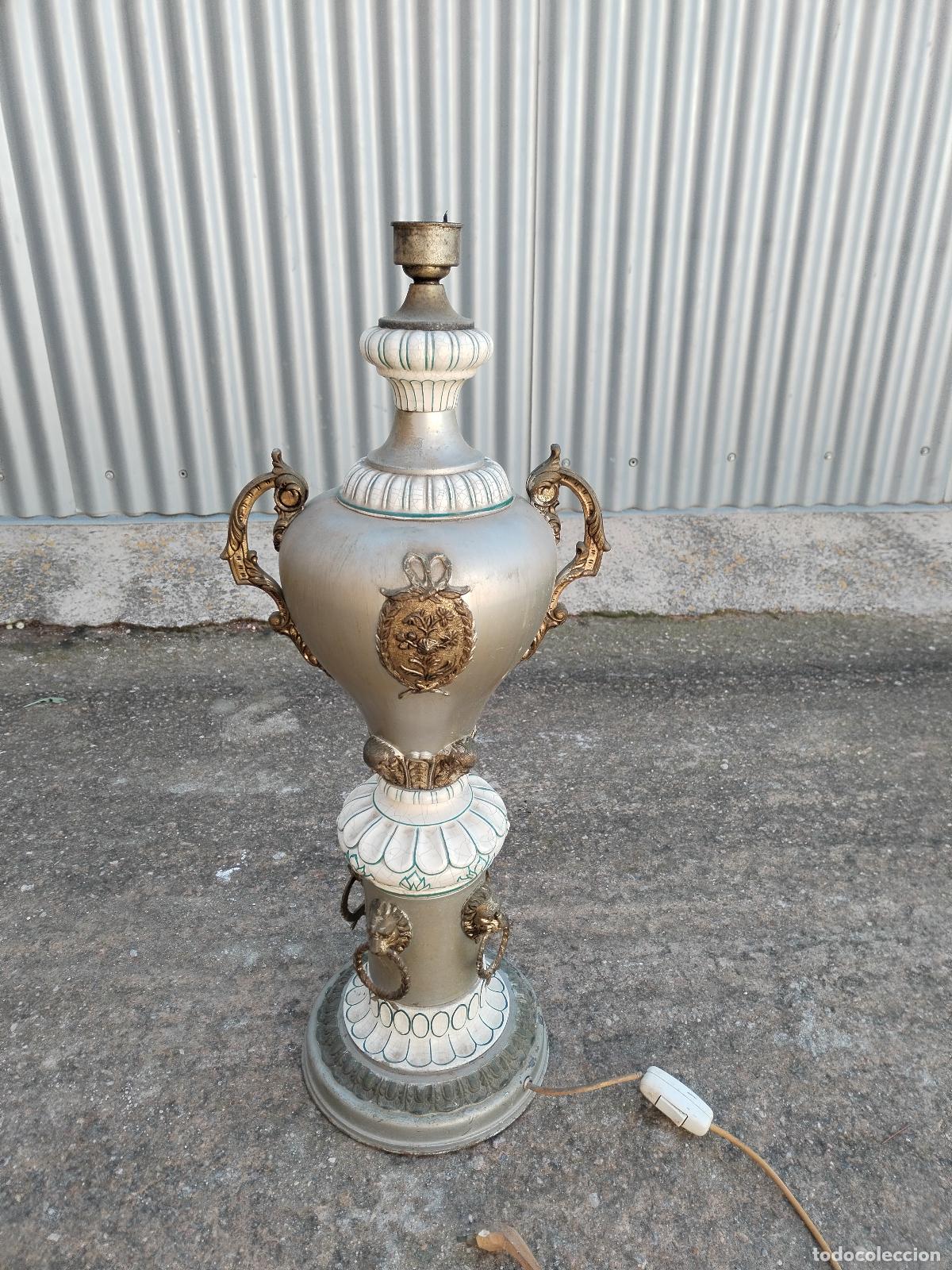 Antig&uuml;edades: lampara antigua de ceramica - Foto 1