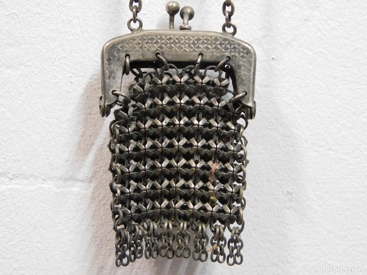Antig&uuml;edades: PEQUE&Ntilde;O BOLSO DE MALLA DE PLATA - Foto 1