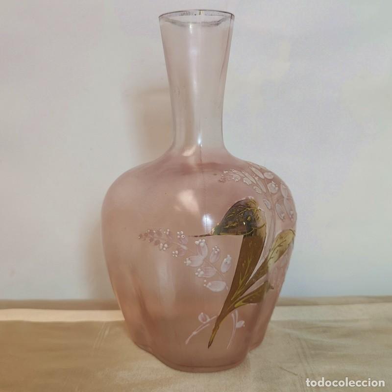 Antig&uuml;edades: Botella de Cristal Rosa - Foto 2