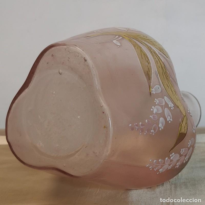 Antig&uuml;edades: Botella de Cristal Rosa - Foto 5