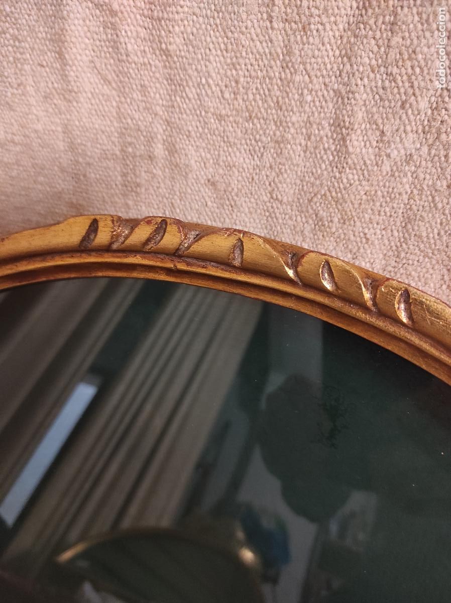 Antig&uuml;edades: abaniquera de madera dorada - Foto 2