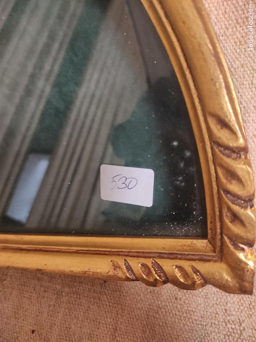 Antig&uuml;edades: abaniquera de madera dorada - Foto 1