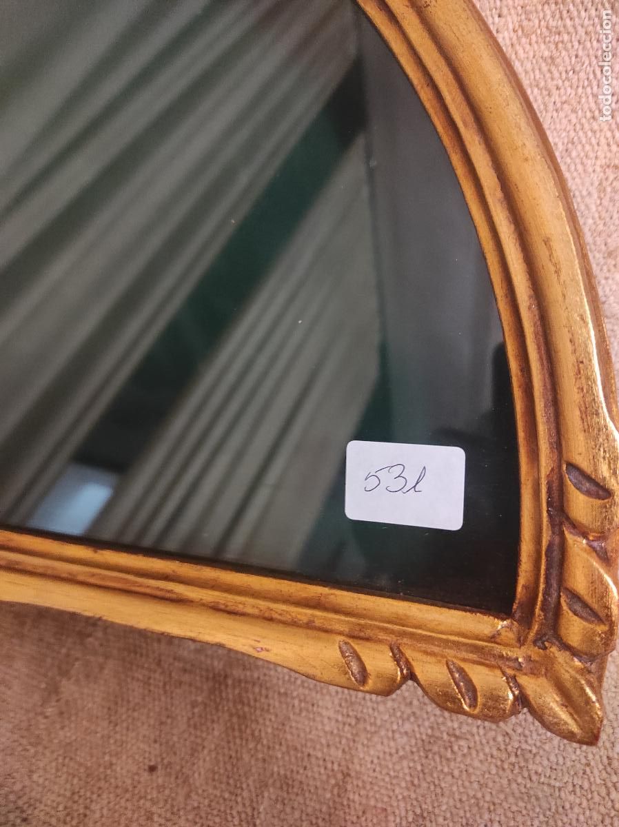 Antig&uuml;edades: abaniquera de madera dorada - Foto 2