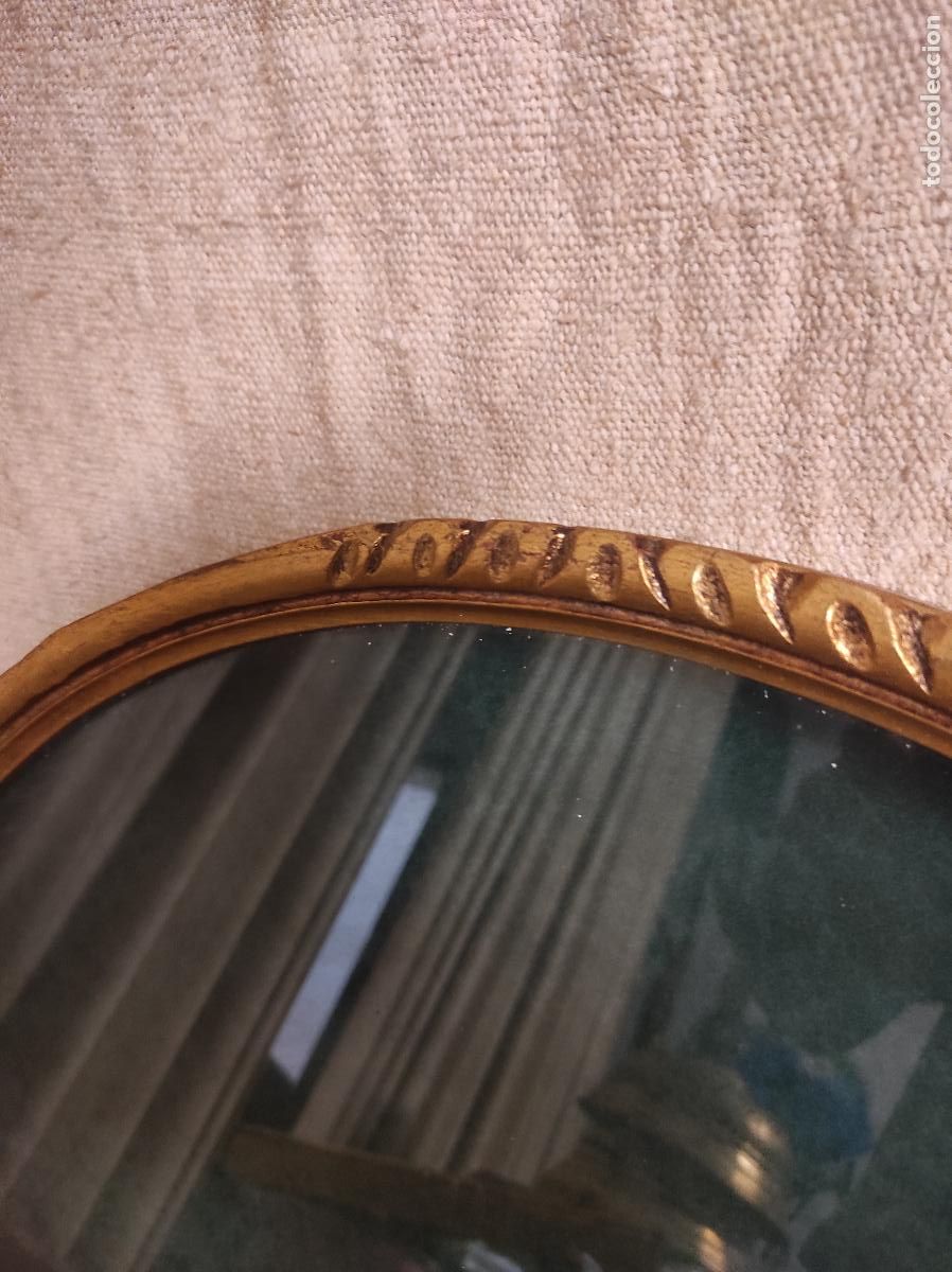 Antig&uuml;edades: abaniquera de madera dorada - Foto 3