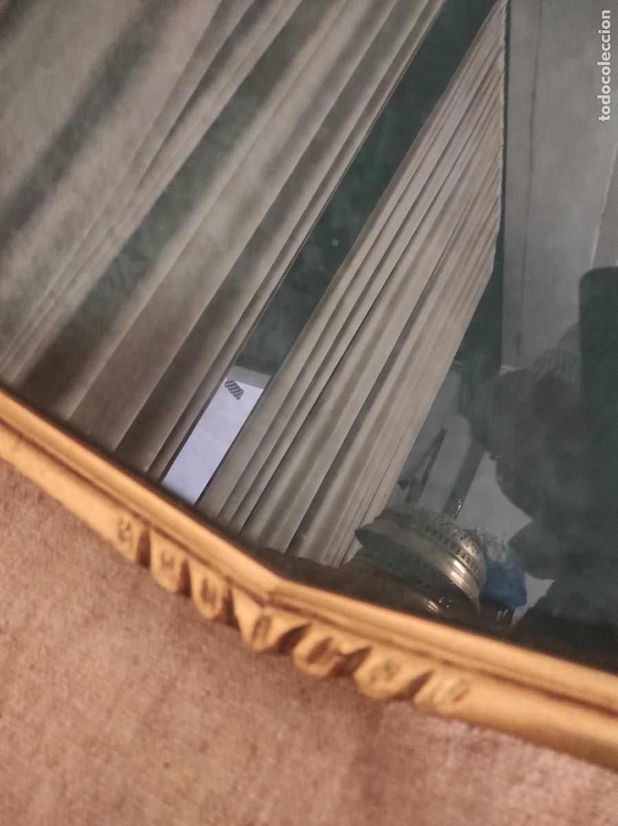 Antig&uuml;edades: abaniquera de madera dorada - Foto 4