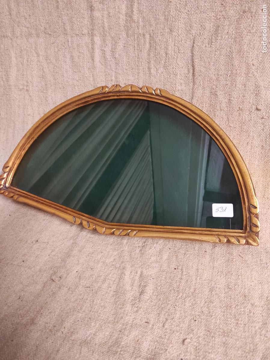 Antig&uuml;edades: abaniquera de madera dorada - Foto 1