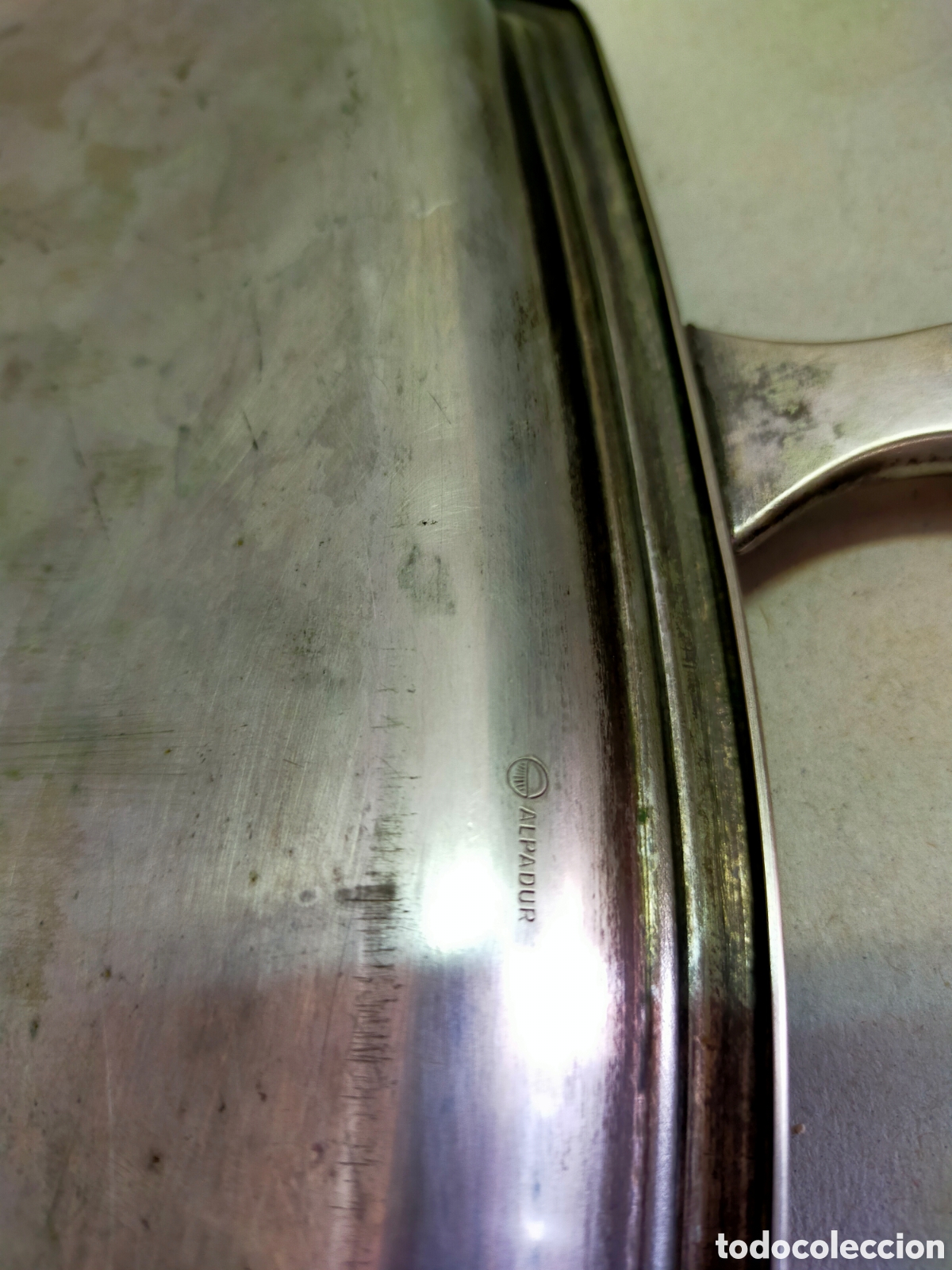 Antig&uuml;edades: BANDEJA DE METAL PLATEADO, RECTANGULAR, 2 ASAS. - Foto 7