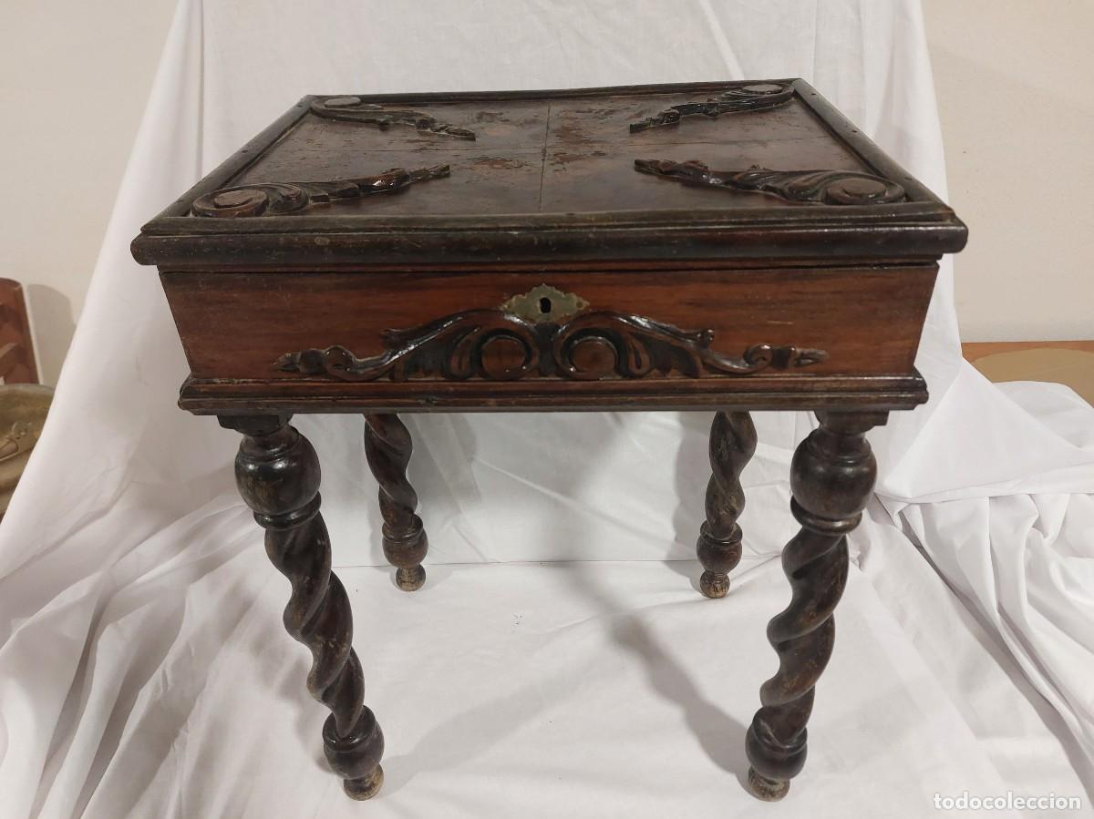 Antig&uuml;edades: Caja joyero de madera - Foto 6
