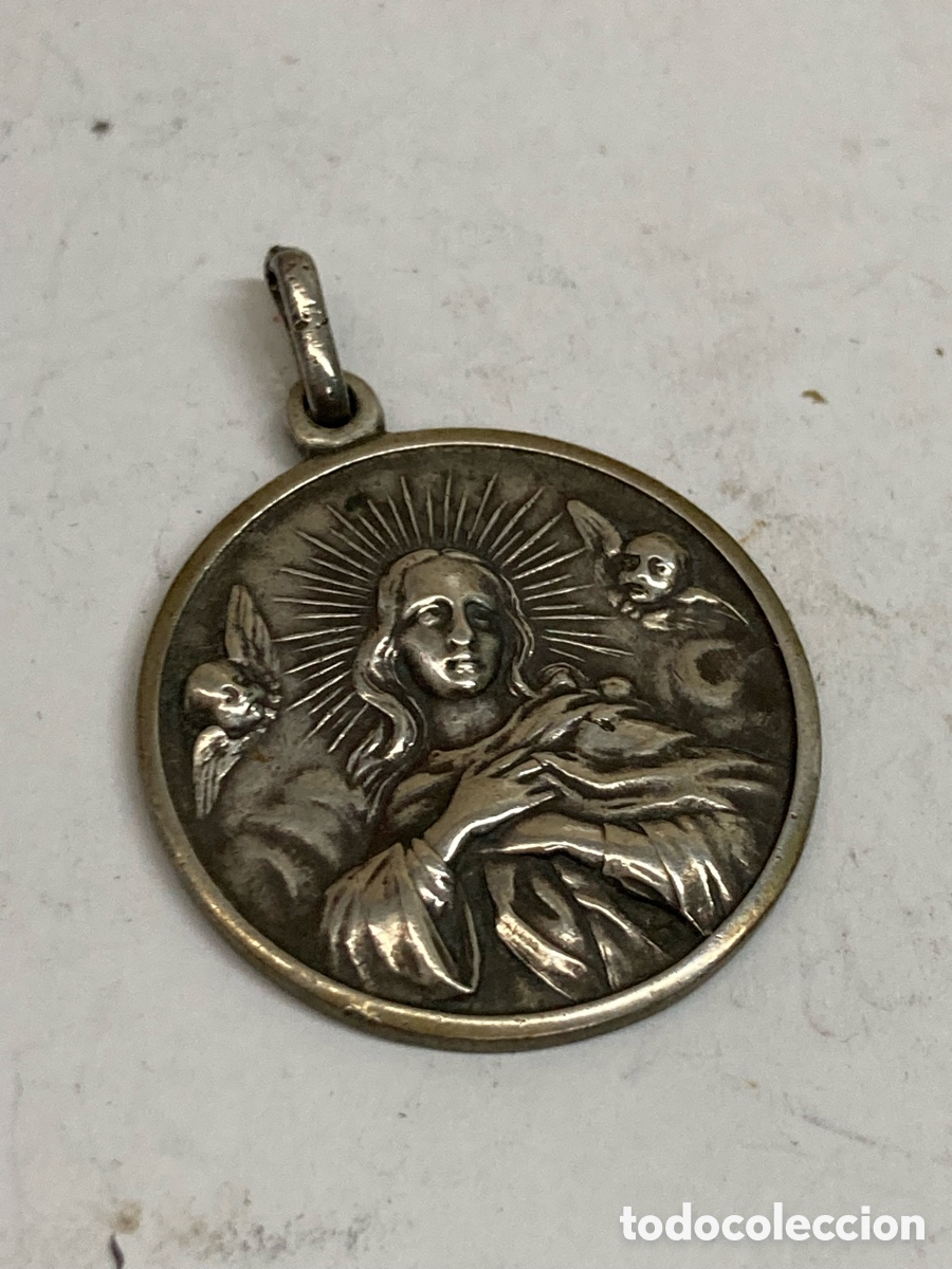 Antig&uuml;edades: Medalla de plata religiosa C293 - Foto 1
